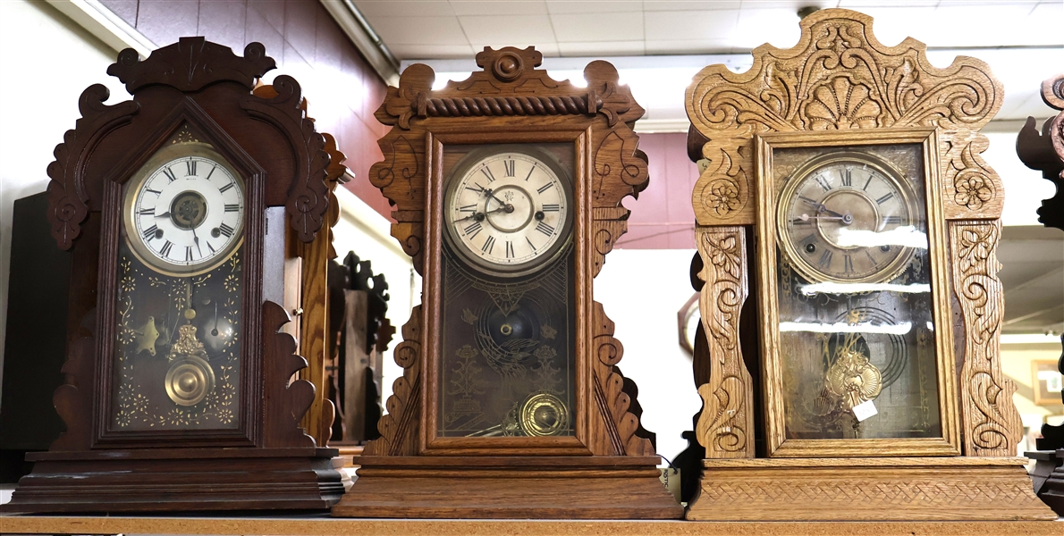 Oak and Walnut Kitchen Clocks