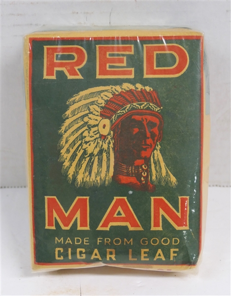 New Old Stock Red Man Tobacco Pouch 2 1/4 Ounces - Paper Pouch 