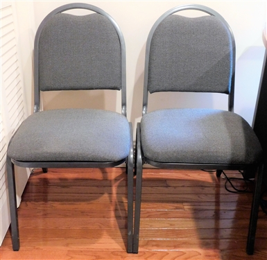 2 Side Chairs with Cushioned Backs and Seats 