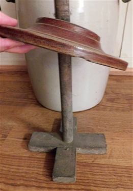 5 Gallon Stone Churn with Lid and Dasher - Churn is CRACKED 