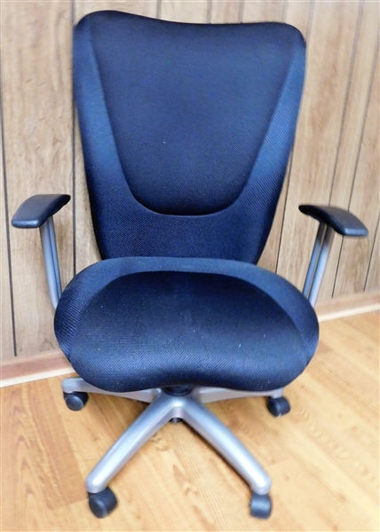 Rolling Desk Chair - Brushed Nickel  Base