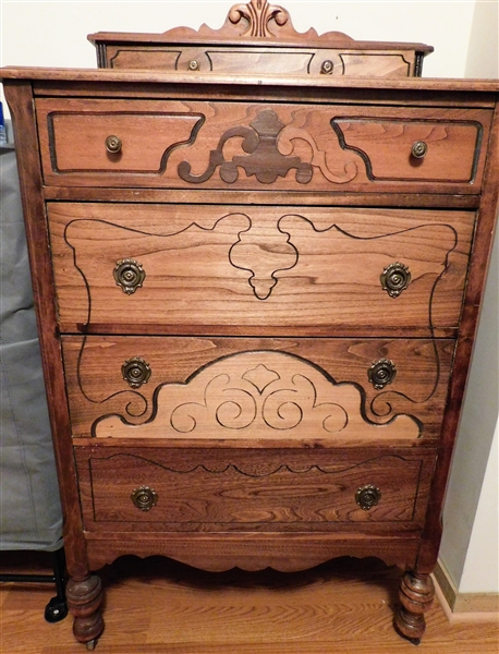 1930s 1 Over 4 Chest of Drawers - 52" 32" by 18" 