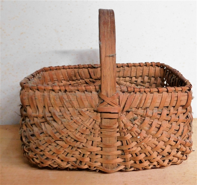 Rectangular Caswell County Oak Split Basket - 4 3/4" tall 8 1/2" by 7 1/4"