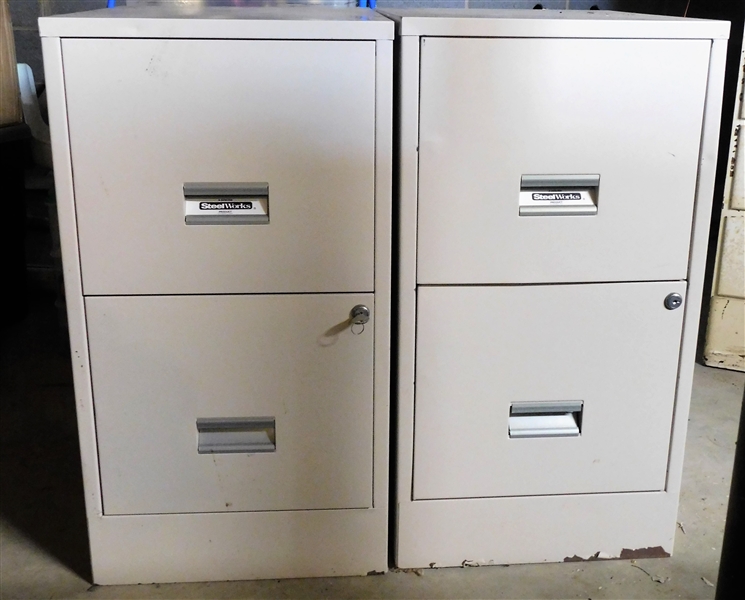 3 2 Drawer Metal Filing Cabinets - 1 Pictured Separately 