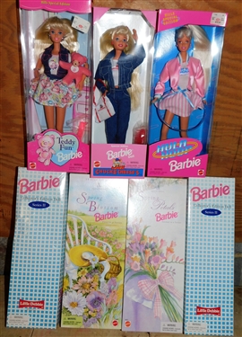 7 Barbie Dolls - Chuck E Cheese, Little Debbie, Spring, and Others