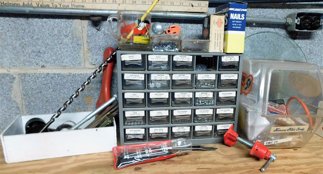 Hardware Drawers Full of Screws, Washers, Bits, and Other Misc. Hardware