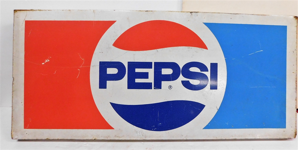 Metal Pepsi Sign - 10" by 22 1/2" 