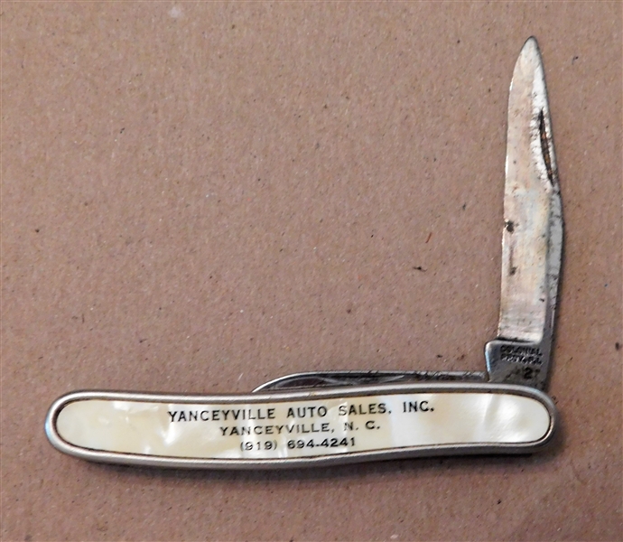 Yanceyville Auto Sales Inc. Pocket Knife Made by Colonial - 2 Blades - 3"