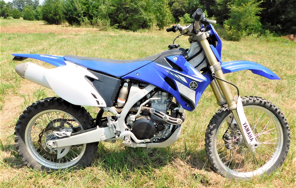 Yamaha WR450F Dirt bike - VIN # JYACJ13Y28A000665 - Low Hours - Can Be Made Street Legal with Lights and Signals -  With Helmet and Additional Tubes, Oil, Manuals, Yamaha Muffler, Accumulator, Etc. 