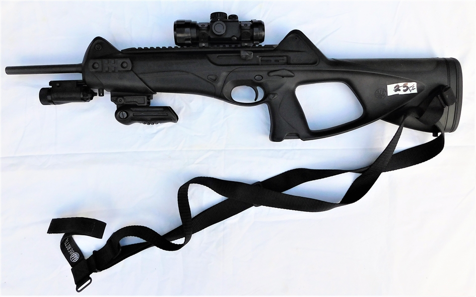 Beretta Cx4 Storm 9mm Semi-Automatic Carbine - Made In Italy - with HAKKO Blue Ring, Water/Fog Proof Multi Reticle Scope  -M3 Tactical Illuminator 