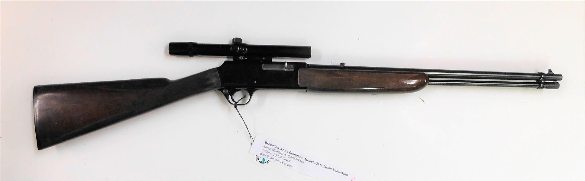 Browning Arms Company Model 22LR Japanese Semi Automatic Rifle with Bushnell 4X Scope