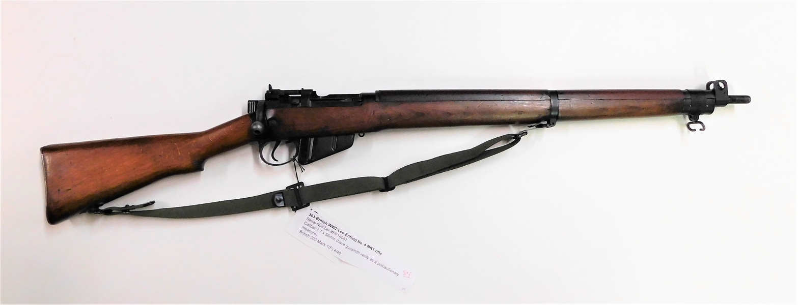 WWII 303 British Lee-Enfield No. 4 MK1 Rifle - 7.7 x 56mm - British 303 Mark 1(F) 4/48