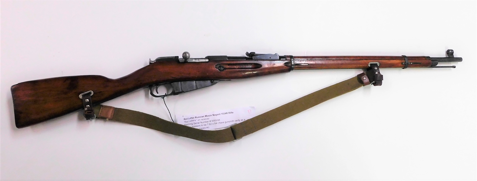 Red Letter Russian Mosin Nagant 1934R Rifle - "Red Letters" on Receiver - Matching Serial Numbers - 7.62 x 54r