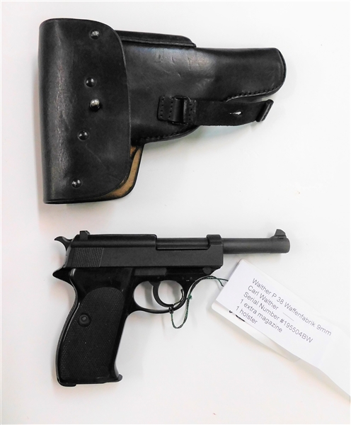 Walther P 38 Waffenfabrik 9mm Semi Automatic Pistol - Carl Walther - with Holster