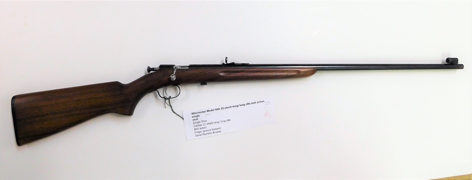 Winchester Model 60A .22 Bolt Action Rifle -  Short/Long/Long Rifle 