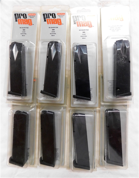 8 ProMag Sig Sauer Magazines - P226 9mm 15 Rounds