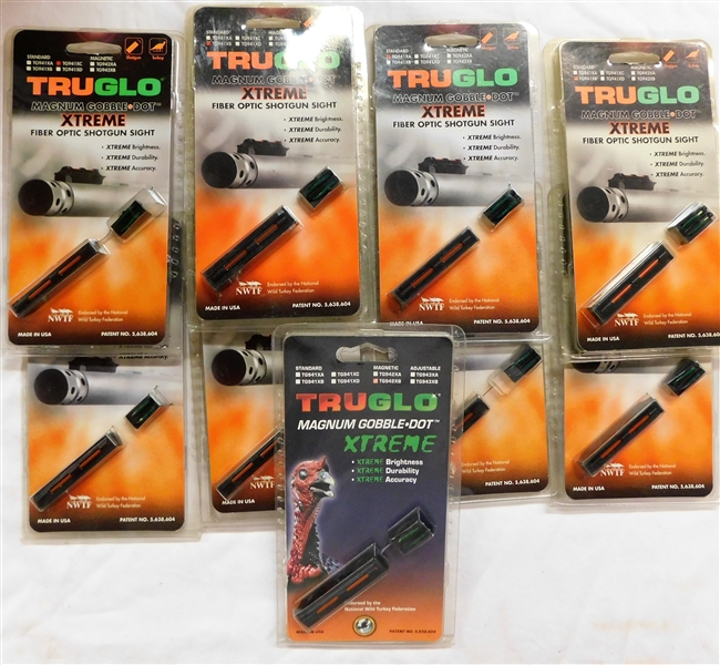 9 TruGlo Fiber Optic Shotgun Sights - New In Packages
