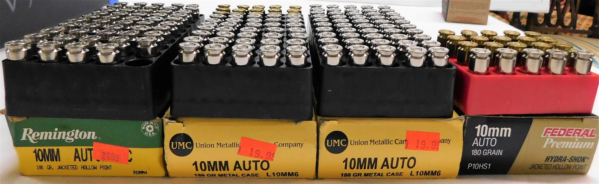 Lot of 10mm Auto Bullets including 3 Boxes of 50 and 1 of 20 - 1 Box Missing 1 - See Photos for Brands