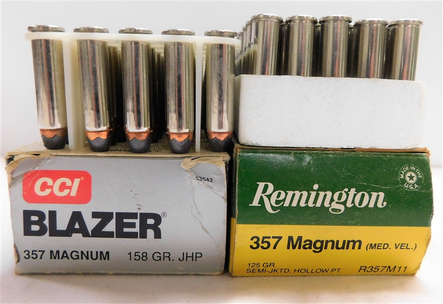 2 Boxes 50 Count 357 Magnum Bullets - See Photos for Maker