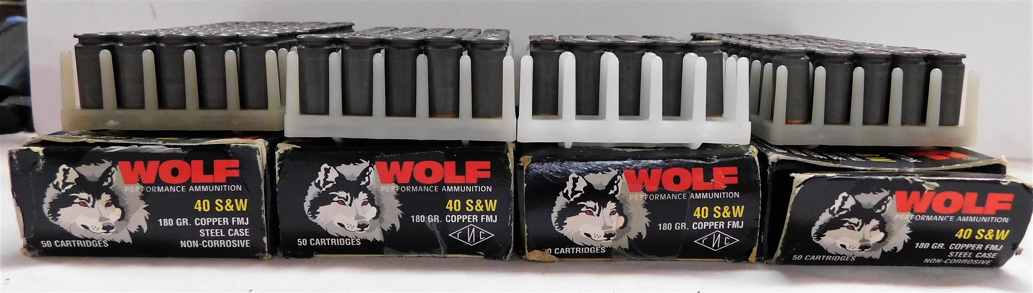 195 Rounds of .40 S&W Wolf Bullets  