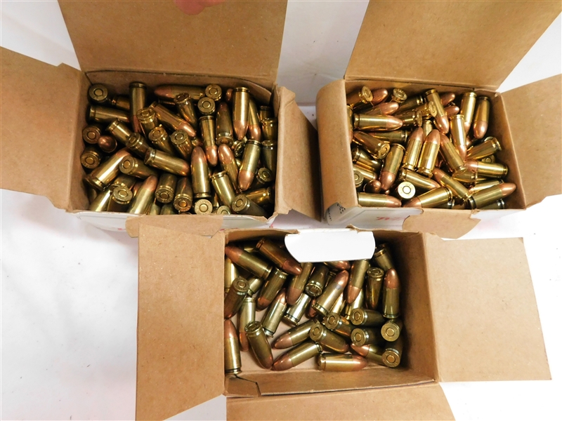 3 Boxes of Winchester 9mm Luger Bullets - 2 Appear to Be Full 1 Partial