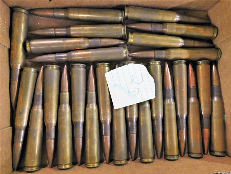 Lot of 25 .50 Caliber BMG Bullets 