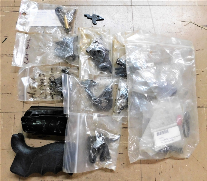Lot of Gun Parts and Accessories including CAA G-27 Pistol Grip, SSG .308Win Magazine, and lots of Trigger Assemblies