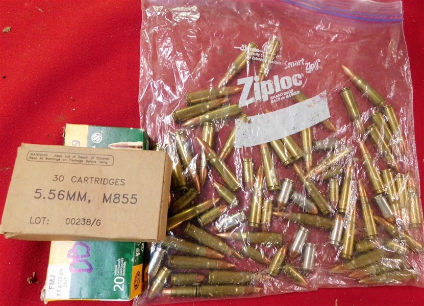 30 Rounds 5.56mm, 20 Rounds 7.62 x 39, and Bag of Mixed Ammo 