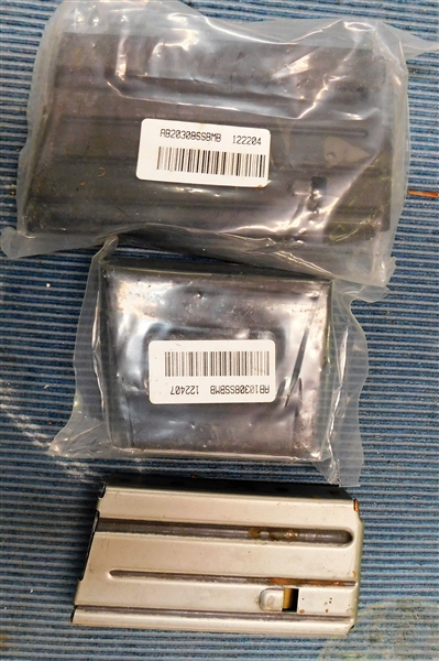 3 Rifle Magazines including .223 with Bullets, and 2 Brand New ASC