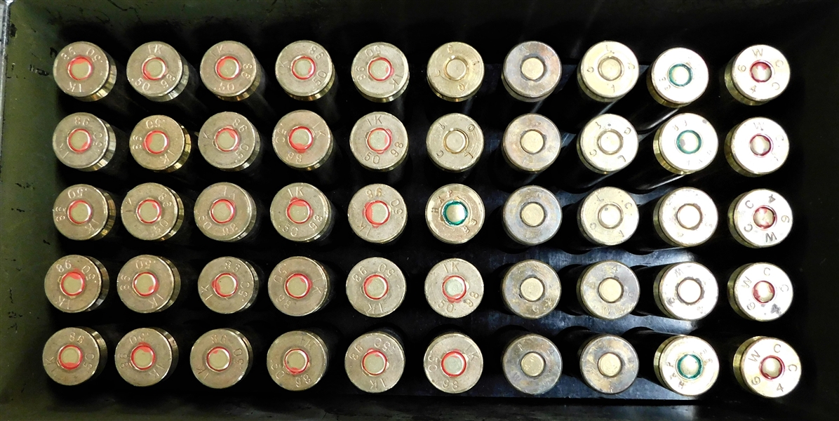 50 Rounds of .50 Caliber BMG Ammunition in Military Can 