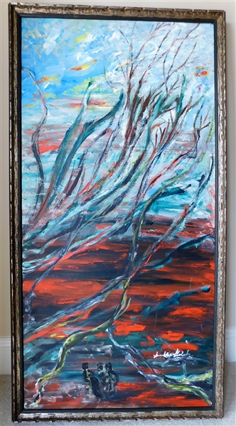 Sunshine Golub Abstract - Oil on Canvas Painting - Canvas Measures 47 1/2" by 24"