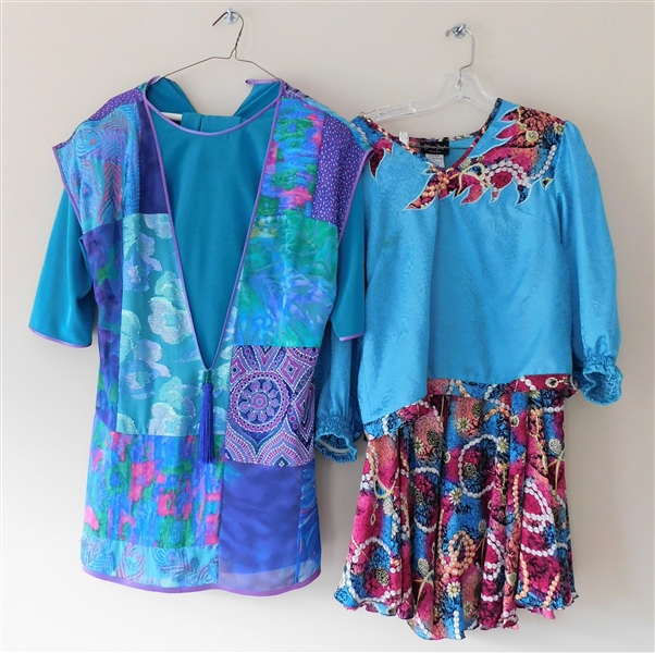Diane Fres Silk Blouse and Skirt Set and Other Silk Top and Skirt Set - Both Small 