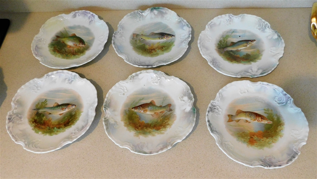 6 Silesien Germany Fish Plates - 8"
