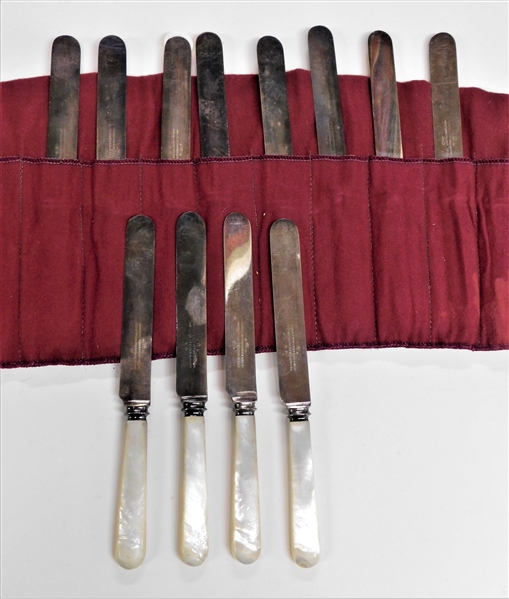 Set of 12 Joseph Rodgers Pearl Handled Dinner Knives
