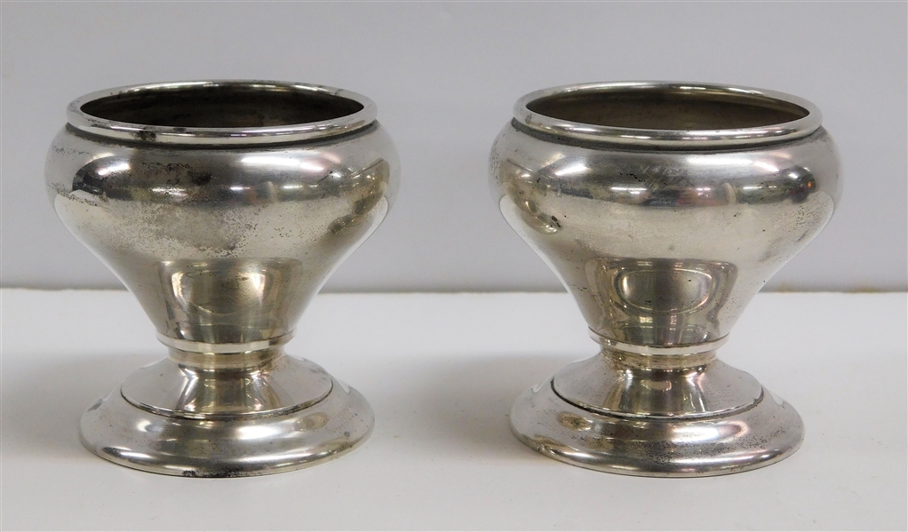 2 Sterling Silver Small Footed Bowls / Toothpick Holders - James Robinson #0151 - 2 1/2" -133 grams