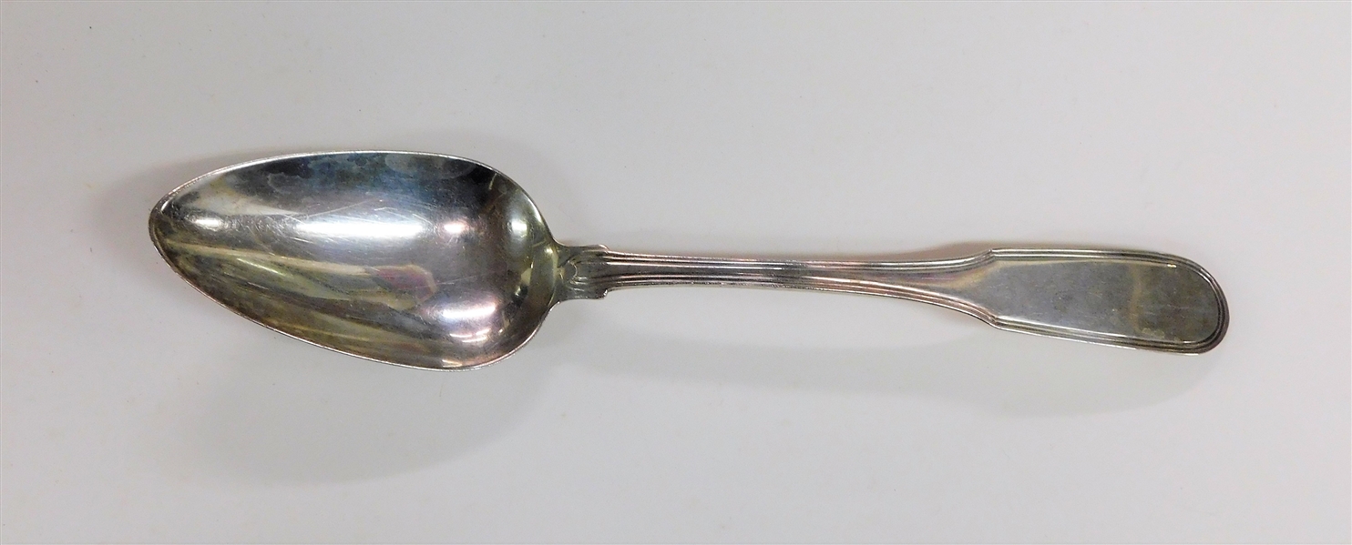 Irish Silver Serving Spoon - Dublin 1802 - Maker JP- 9" long - 70.9 grams