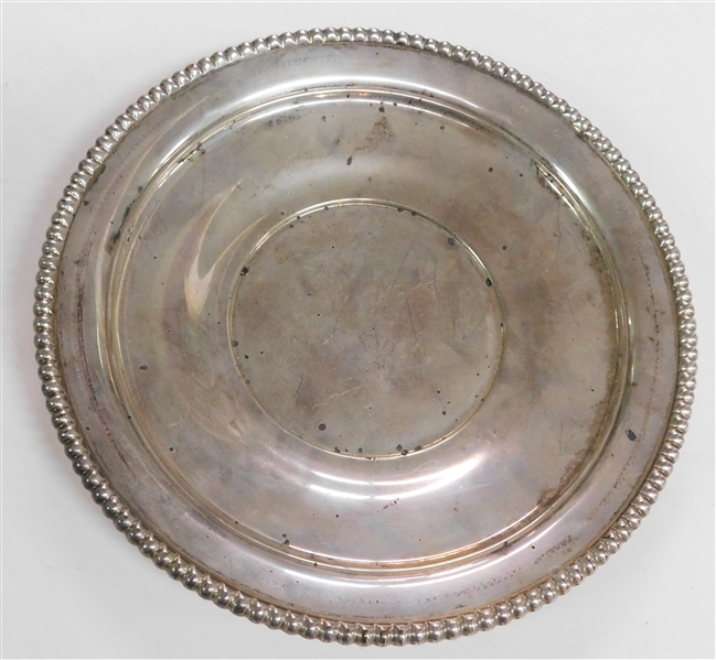 International Sterling Silver "Candlewick" Sandwich Plate 9" across - 183.7 Grams