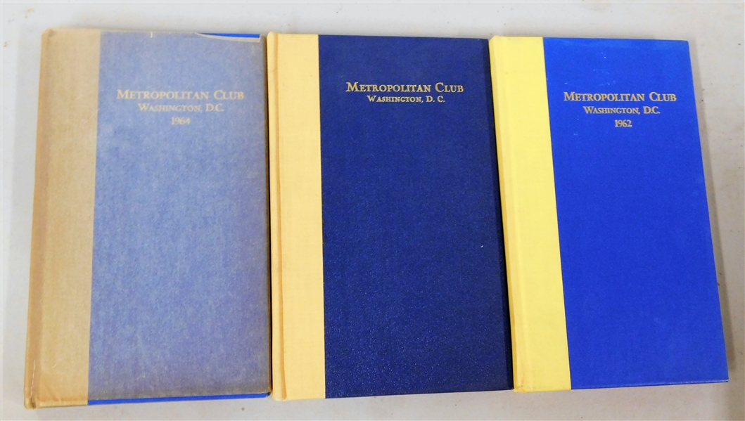 Metropolitan Club Washington D.C. - "Constitution and By Laws" - 1947, 1962, and 1964 - Books