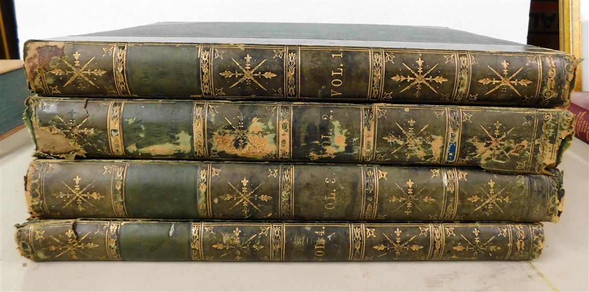 Leather Bound "The Works of Shakespeare" Imperial Edition - 4 Volumes - Spines are Rough and Some Water Damage on Vol. II