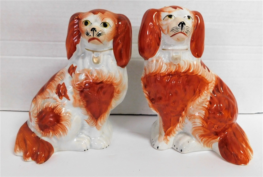 Pair of Staffordshire Dogs - 7 1/2" tall