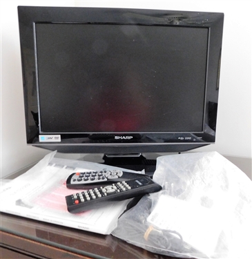 Sharp Flat Screen TV with Built in DVD Player - 19"
