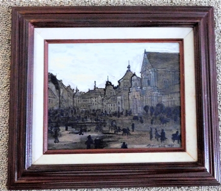 Stephen White 1989 Painting On Board - Framed - Frame Measures - 13" by 15"