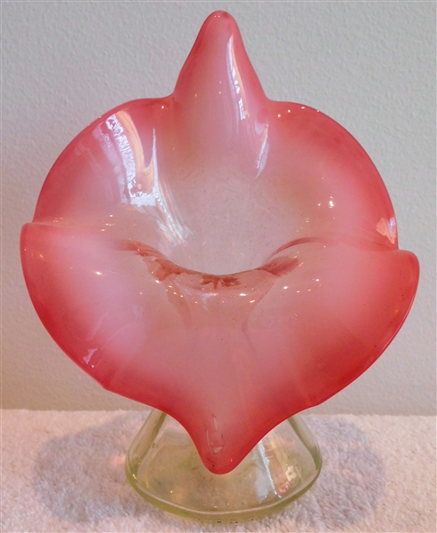 Hand Blown Jack in The Pulpit Vase - 6 3/4" tall 