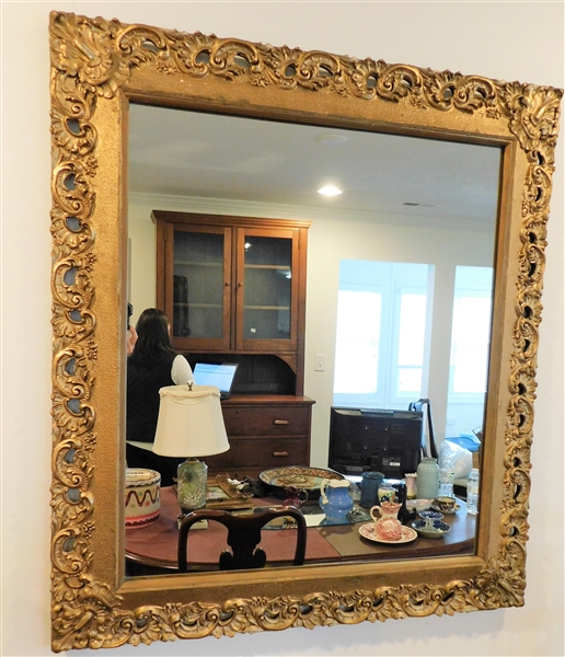 Mirror in Gold Gilt Frame - Frame Measures 38" by 34"