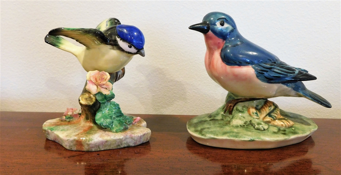 Pensbury Pottery Blue Bird 3 1/2" and Radnor England Blue Bird