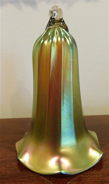 Iridized Art Glass Trumpet Ornament - 5"
