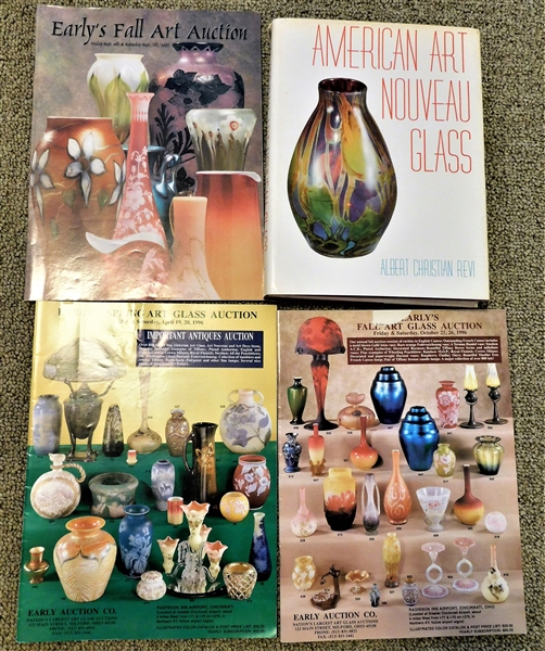 "American Art Nouveau Glass" by Albert Christian Revi  and 3 Earlys Fall Art Auction Catalogs