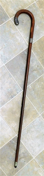 Walking Cane with Sterling Silver Handle and Band