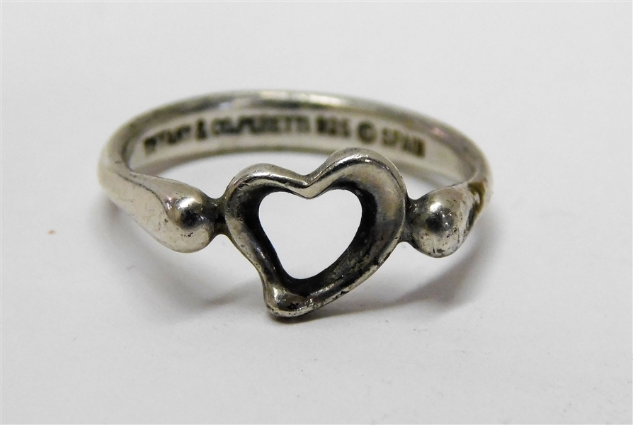 Tiffany & Co. Elisa Peretti Heart Ring- Sterling Silver - Size 7