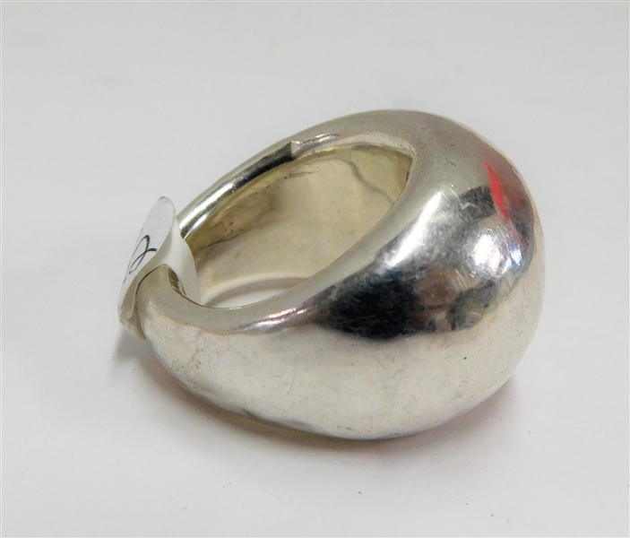 Sterling Silver Dome Ring Signed DY